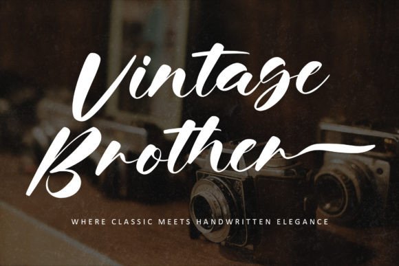 Vintage Brother: Authentic Handcrafted Typography for Modern Design